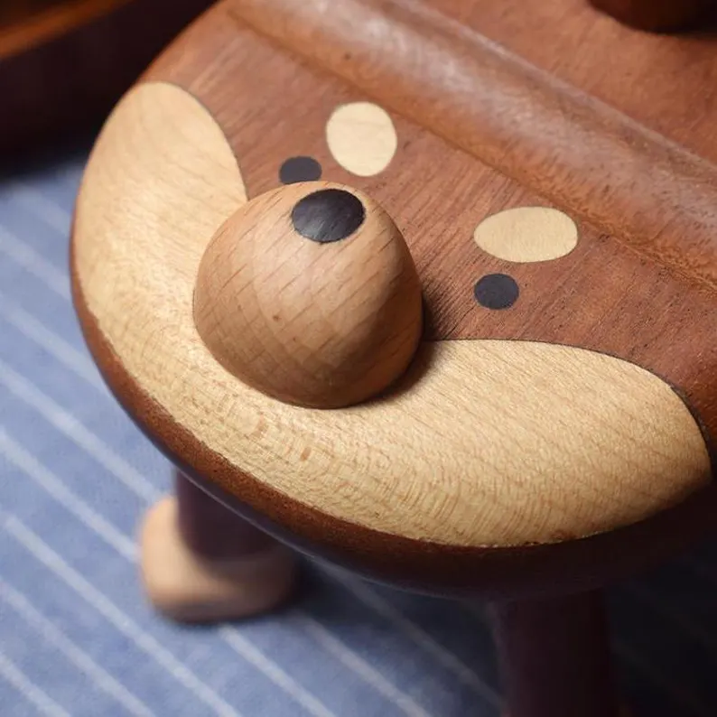 Dog Wooden Phone Stand 3