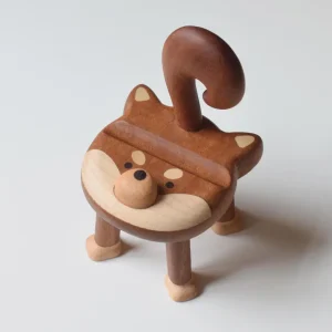 Dog Wooden Phone Stand