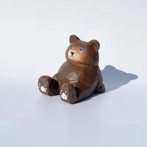 Wooden Bear Phone Holder