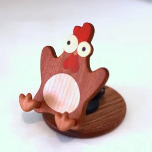 Wooden Chicken Phone Stand